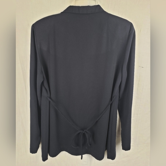 Motherhood Maternity Elegant Navy Button Down Long Sleeve Women's Shirt Sz M - Picture 3 of 8